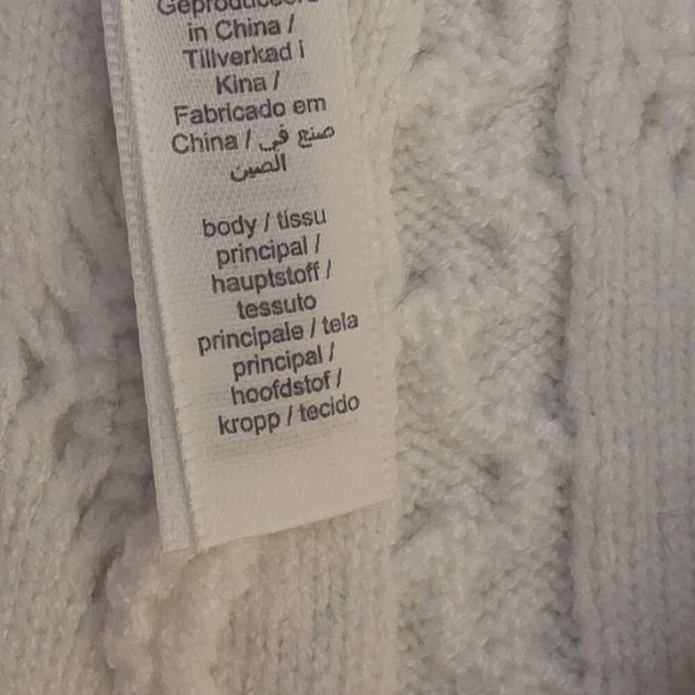 Skims CABLE KNIT STRAIGHT LEG PANT White Large- Loose thread, a few dirt marks - Picture 11 of 16